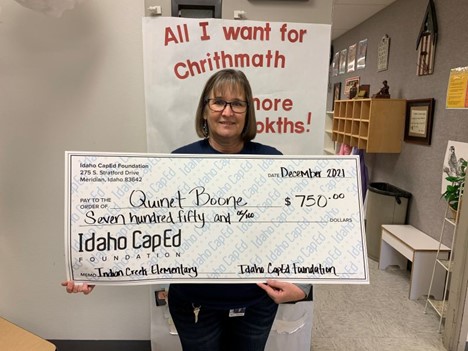 Quinet Boone - December 2021 Idaho CapEd Foundation Teacher Grant Winner