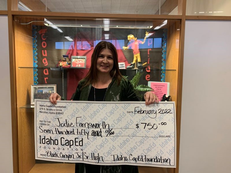 Jodie Farnsworth - February 2022 Idaho CapEd Foundation Teacher Grant Winner