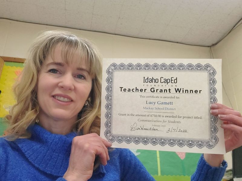 Lucy Gamett - February 2022 Idaho CapEd Foundation Teacher Grant Winner