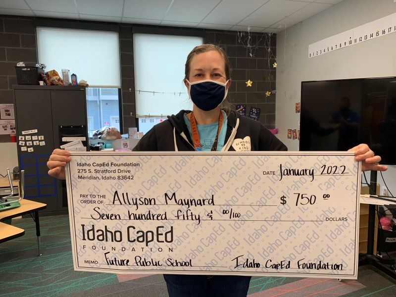 Allyson Maynard - January 2022 Idaho CapEd Foundation Teacher Grant Winner