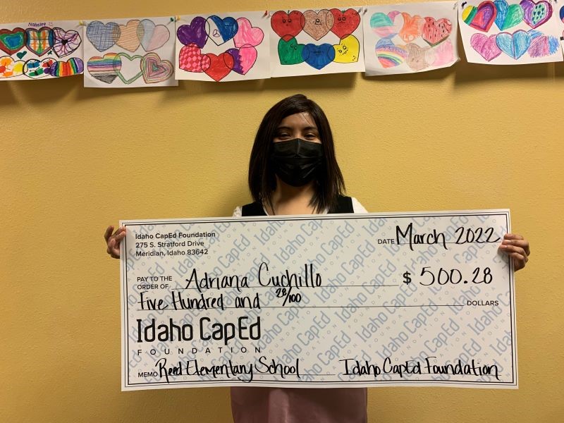 Adriana Cuchillo - March 2022 Idaho CapEd Foundation Teacher Grant Winner