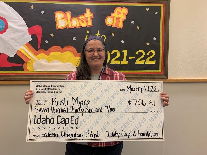 Kristi Myers - March 2022 Idaho CapEd Foundation Teacher Grant Winner