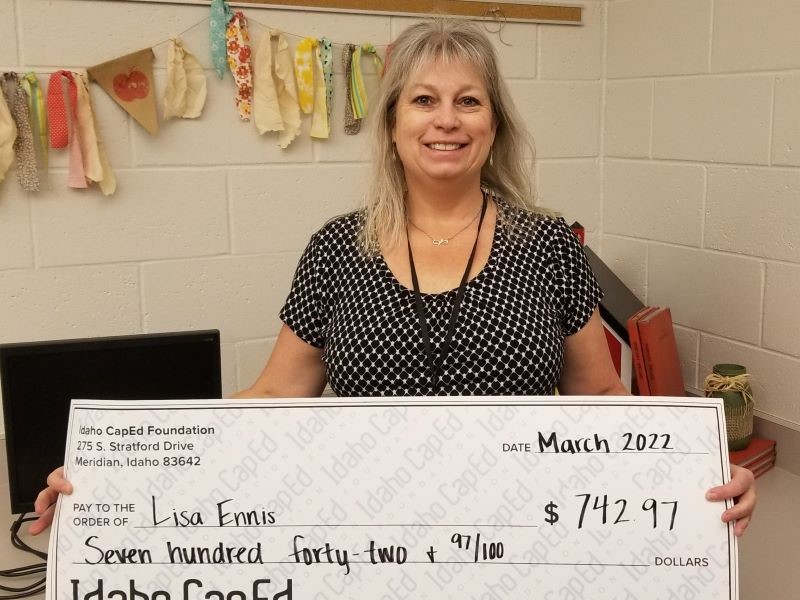 Lisa Ennis - March 2022 Idaho CapEd Foundation Teacher Grant Winner