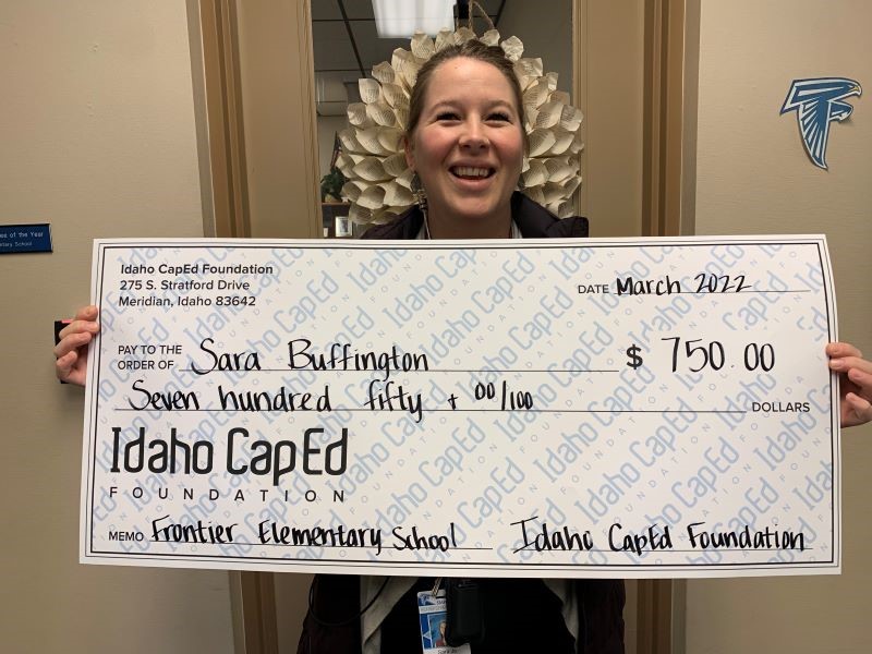 Sara Buffington - March 2022 Idaho CapEd Foundation Teacher Grant Winner