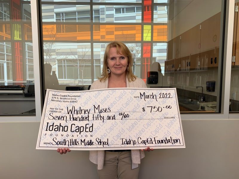 Whitney Moses - March 2022 Idaho CapEd Foundation Teacher Grant Winner