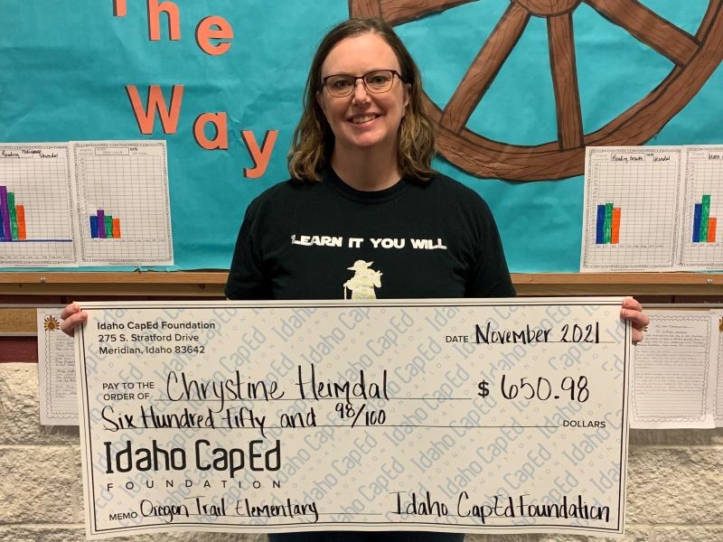 Chrystine Heimdal - November 2021 Idaho CapEd Foundation Teacher Grant Winner