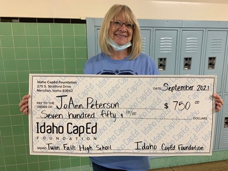 JoAnn Peterson - September 2021 Idaho CapEd Foundation Teacher Grant Winner