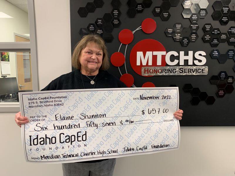 Elaine Shannon - November 2022 Idaho CapEd Foundation Teacher Grant Winner