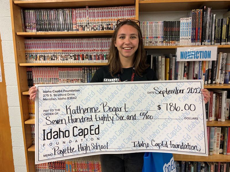 Katherine Bogart - September 2022 Idaho CapEd Foundation grant winner.