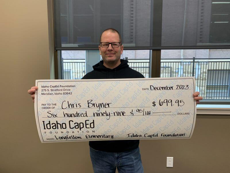 Chris Bryner - December 2023 Idaho CapEd Foundation Teacher Grant Winner