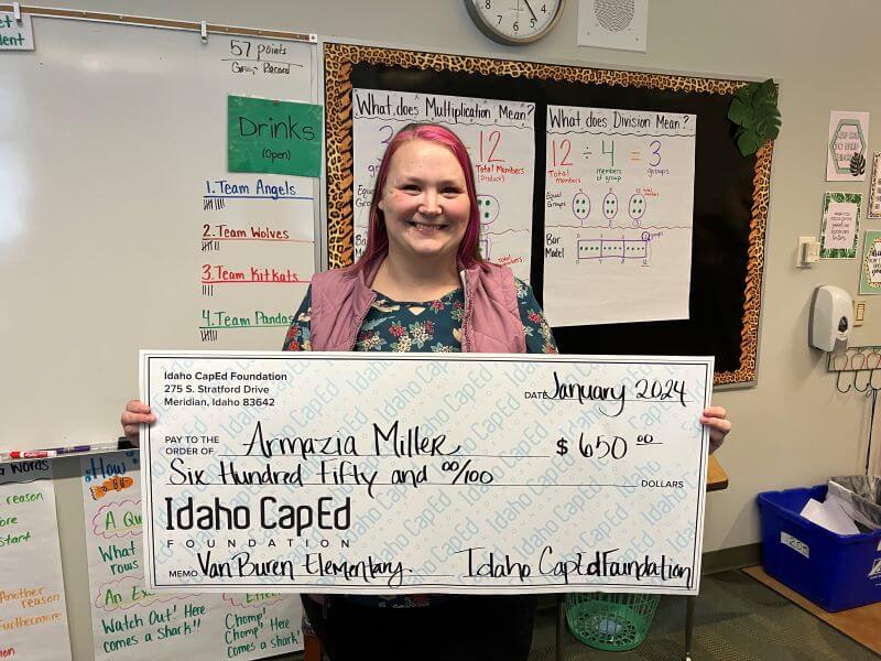 Armazia Miller - January 2024 Idaho CapEd Foundation Teacher Grant Winner