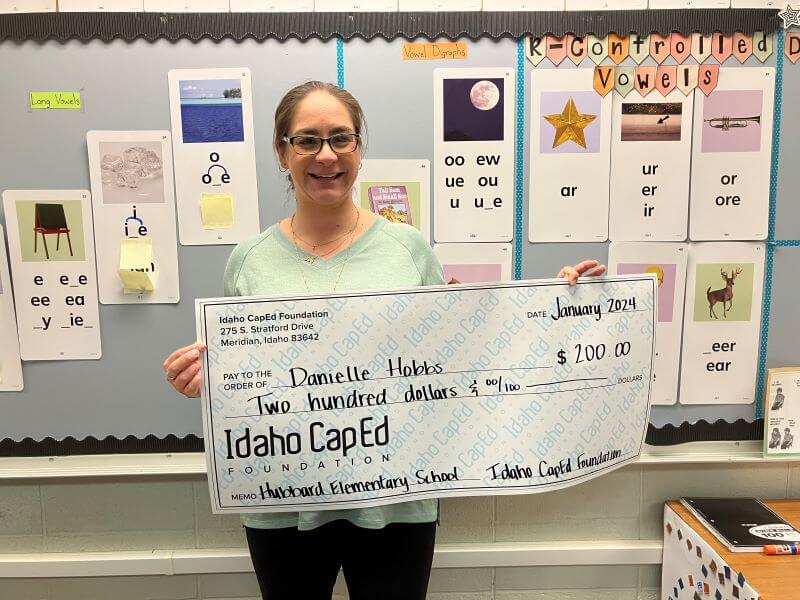 Danielle Hobbs - January 2024 Idaho CapEd Foundation Teacher Grant Winner