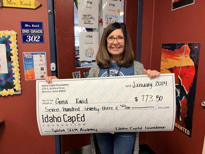 Gina Kwid - January 2024 Idaho CapEd Foundation Teacher Grant Winner