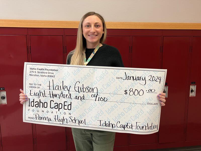 Hailey Gibson - January 2024 Idaho CapEd Foundation Teacher Grant Winner