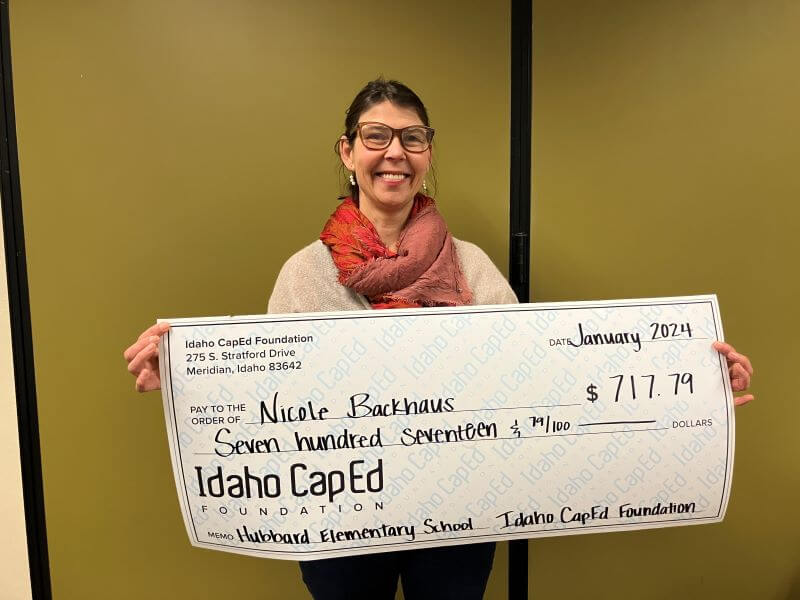 Nicole Backhaus - January 2024 Idaho CapEd Foundation Teacher Grant Winner
