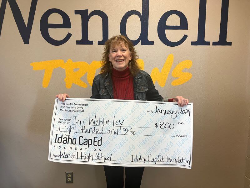 Teri Webberley - January 2024 Idaho CapEd Foundation Teacher Grant Winner