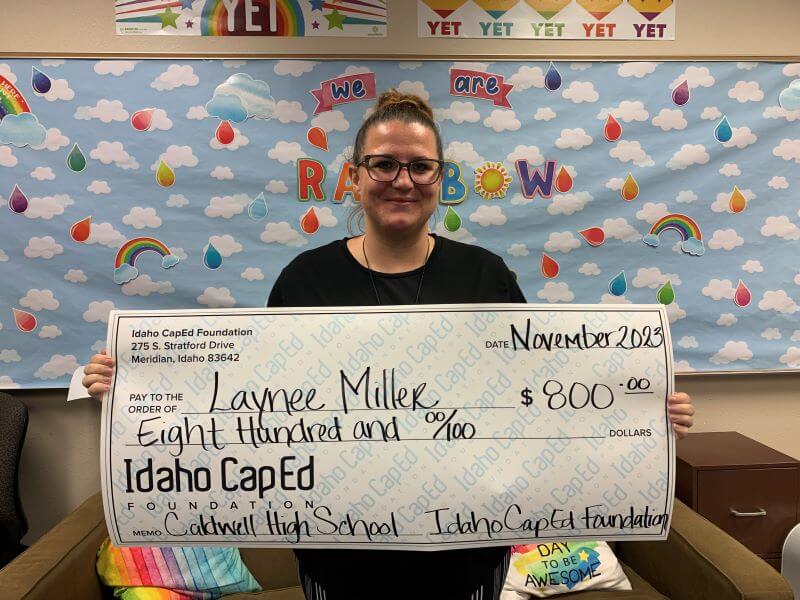 Laynee Miller - November 2023 Idaho CapEd Foundation Teacher Grant Winner