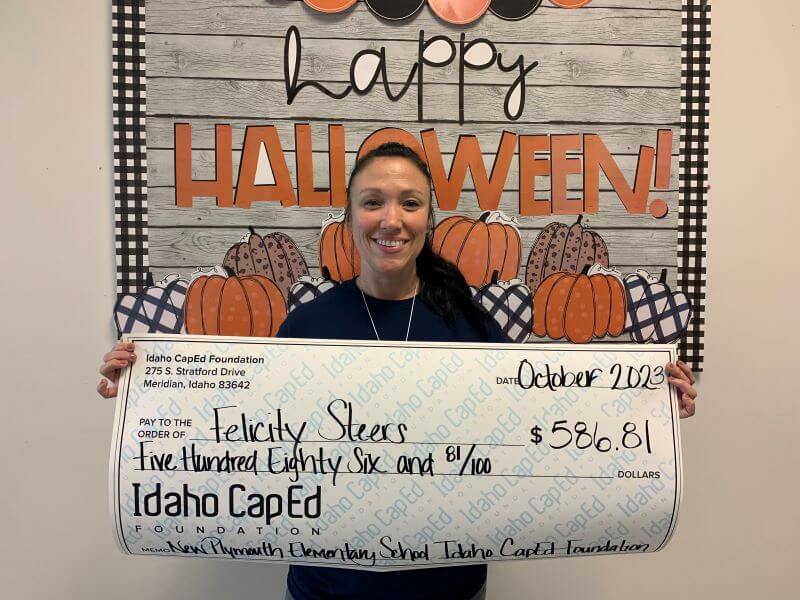 Felicity Steers - October 2023 Idaho CapEd Foundation Teacher Grant Winner