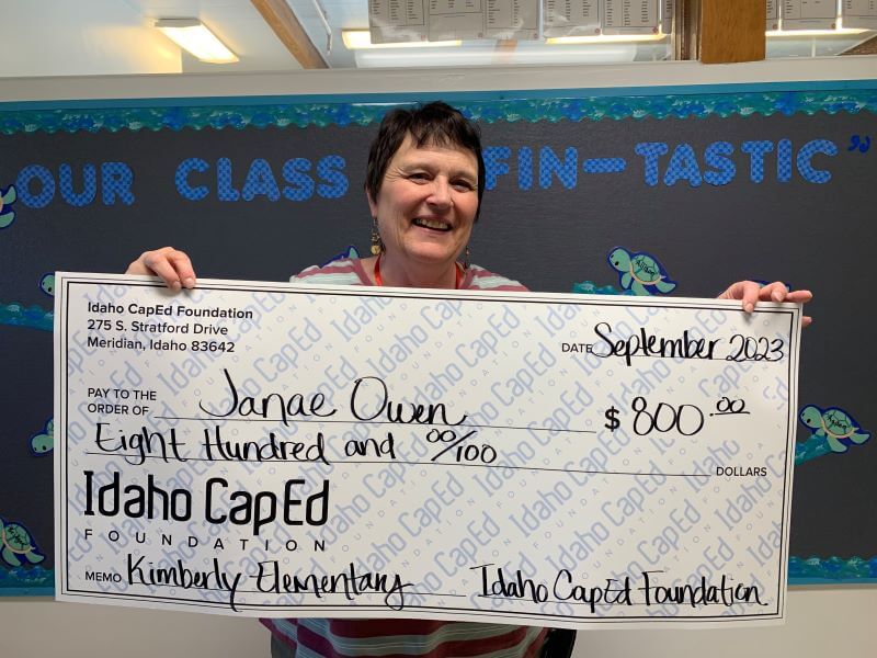 Janae Owen - September 2023 Idaho CapEd Foundation Teacher Grant Winner