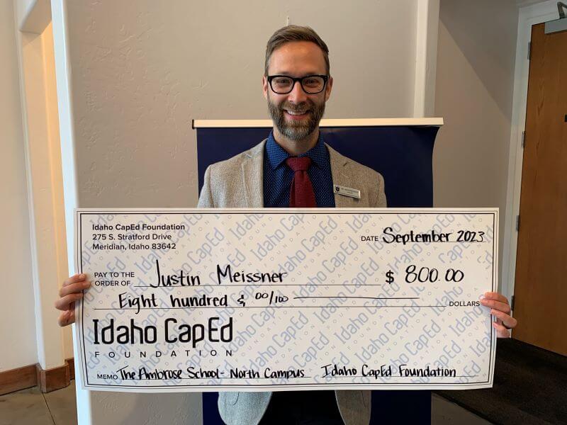 Justin Meissner - September 2023 Idaho CapEd Foundation Teacher Grant Winner
