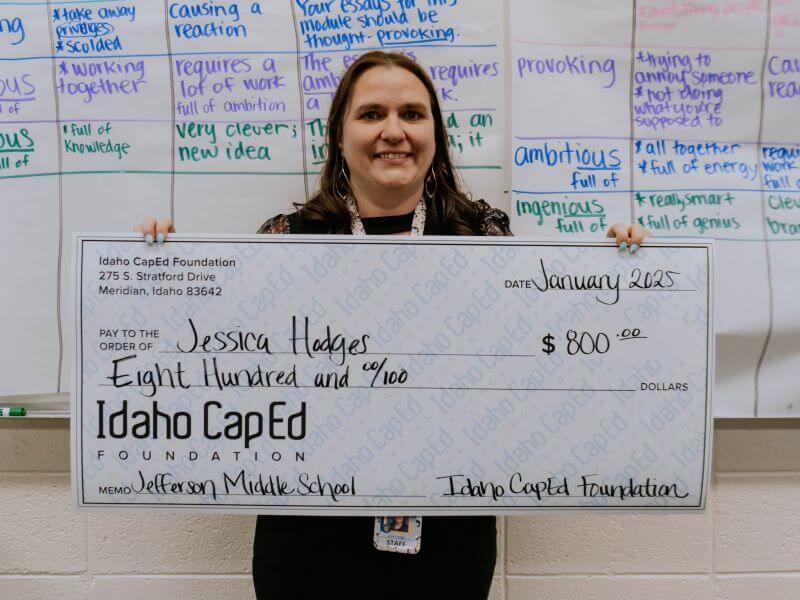 Jessica Hodges - January 2025 Idaho CapEd Foundation Teacher Grant Winner