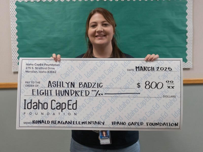 Ashlyn Badzic - March 2025 Idaho CapEd Foundation Teacher Grant Winner