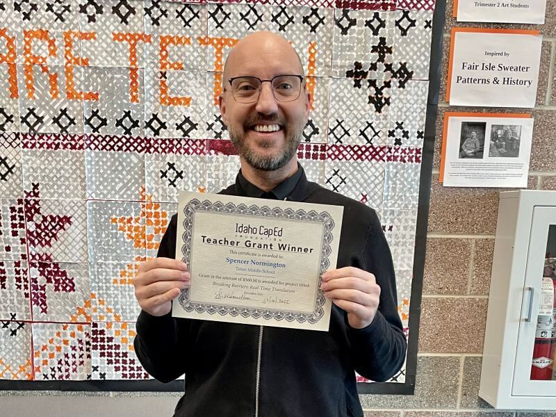 Spencer Normington - December 2025 Idaho CapEd Foundation Teacher Grant Winner