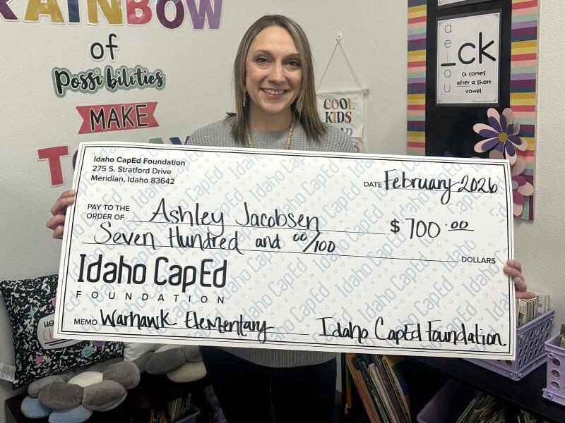 Ashley Jacobsen - February 2026 Idaho CapEd Foundation Teacher Grant Winner
