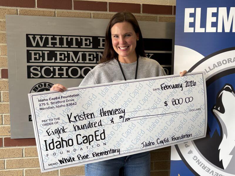 Kristen Hennessy - February 2026 Idaho CapEd Foundation Teacher Grant Winner