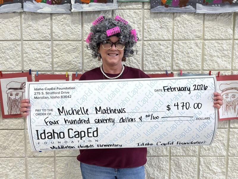 Michelle Mathews - February 2026 Idaho CapEd Foundation Teacher Grant Winner