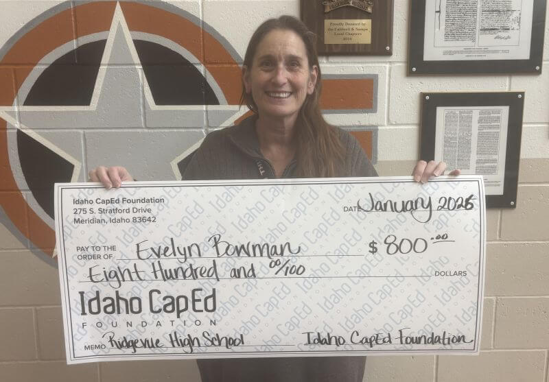 Evelyn Bowman - January 2026 Idaho CapEd Foundation Teacher Grant Winner
