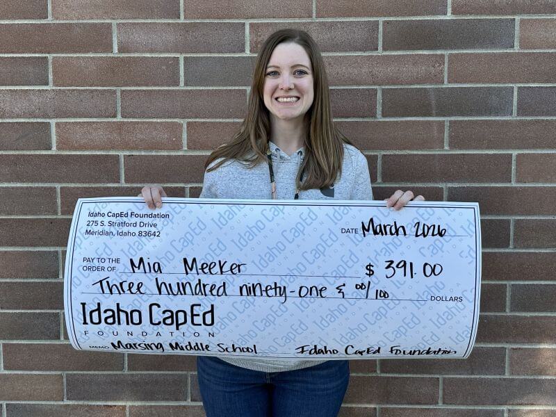 Mia Meeker - March 2026 Idaho CapEd Foundation Teacher Grant Winner