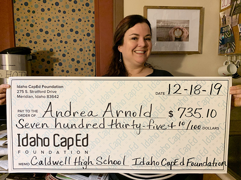Andrea Arnold - Idaho CapEd Foundation Teacher Grant Winner