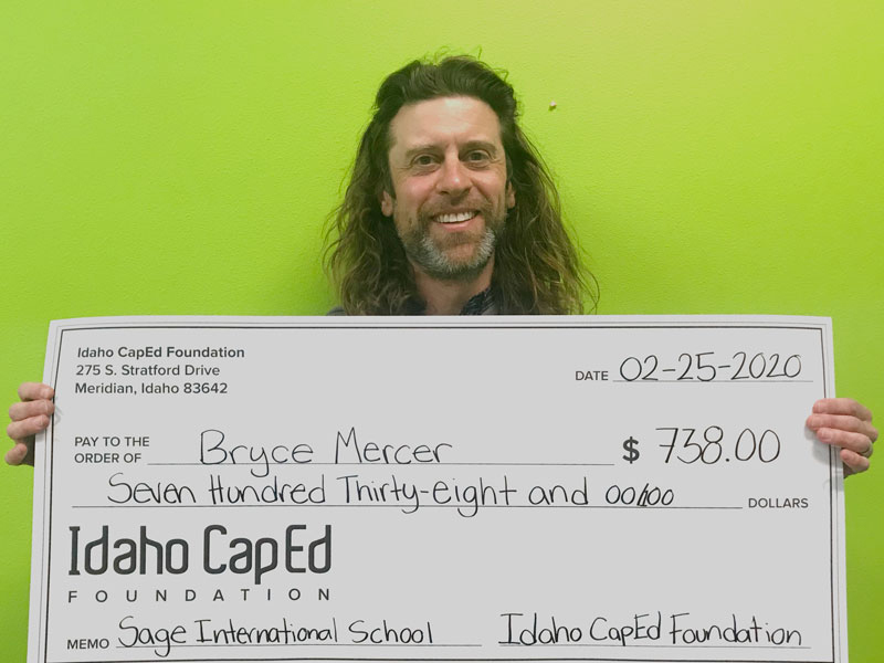 Bryce Mercer - Idaho CapEd Foundation Teacher Grant Winner