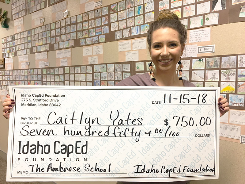 Caitlyn Yates - Idaho CapEd Foundation Teacher Grant Winner
