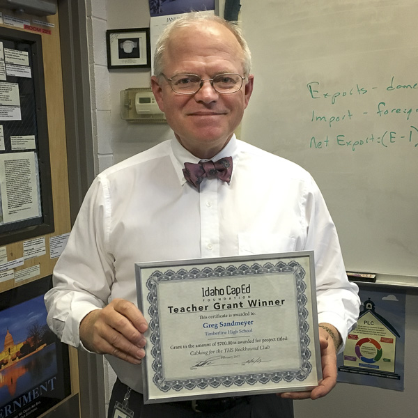 Greg Sandmeyer - Idaho CapEd Foundation Teacher Grant Winner