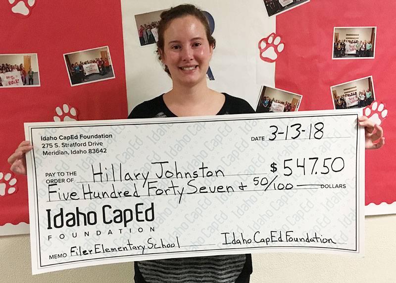 Hillary Johnston - Idaho CapEd Foundation Teacher Grant Winner
