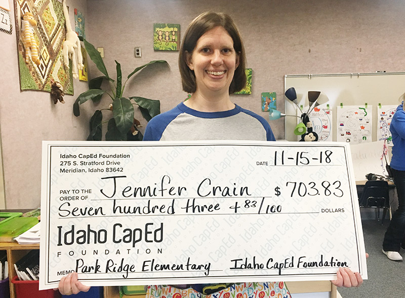 Jennifer Crain - Idaho CapEd Foundation Teacher Grant Winner