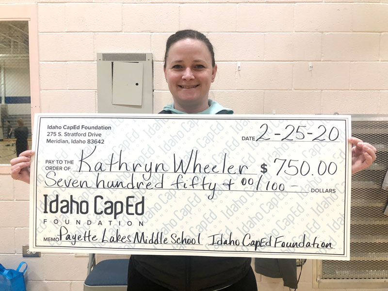 Kathryn Wheeler - Idaho CapEd Foundation Teacher Grant Winner