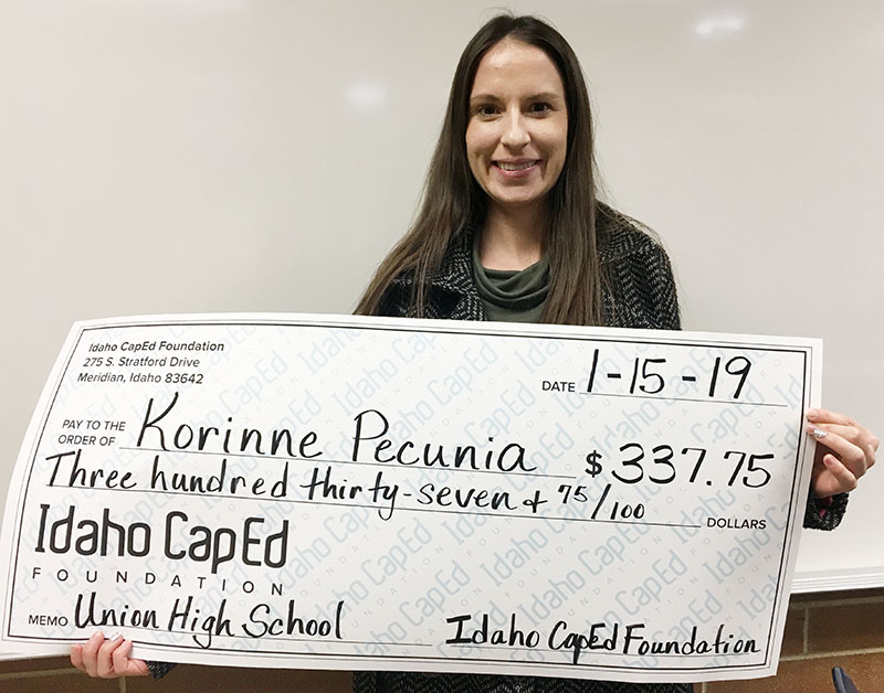 Korinne Pecunia - Idaho CapEd Foundation Teacher Grant Winner