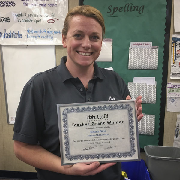 Kristie Sitts - Idaho CapEd Foundation Teacher Grant Winner