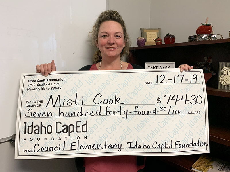 Misti Cook - Idaho CapEd Foundation grant winner.
