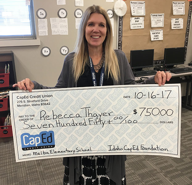 Rebecca Thayer - Idaho CapEd Foundation Teacher Grant Winner