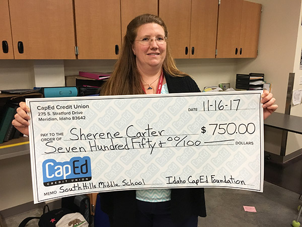 Sherene Carter - Idaho CapEd Foundation Teacher Grant Winner