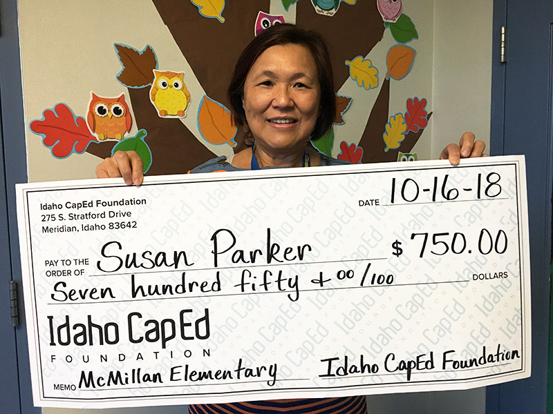 Susan Parker - Idaho CapEd Foundation Teacher Grant Winner