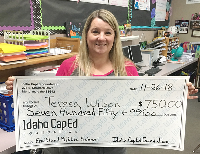Teresa Wilson - Idaho CapEd Foundation Teacher Grant Winner